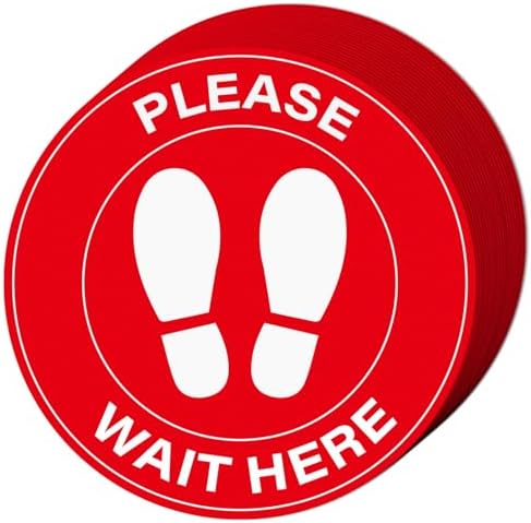 Wait Sign Sen 20 Pack Please Wait Here Sign Self Adhesive Wait Here Signs 10 Inches ...