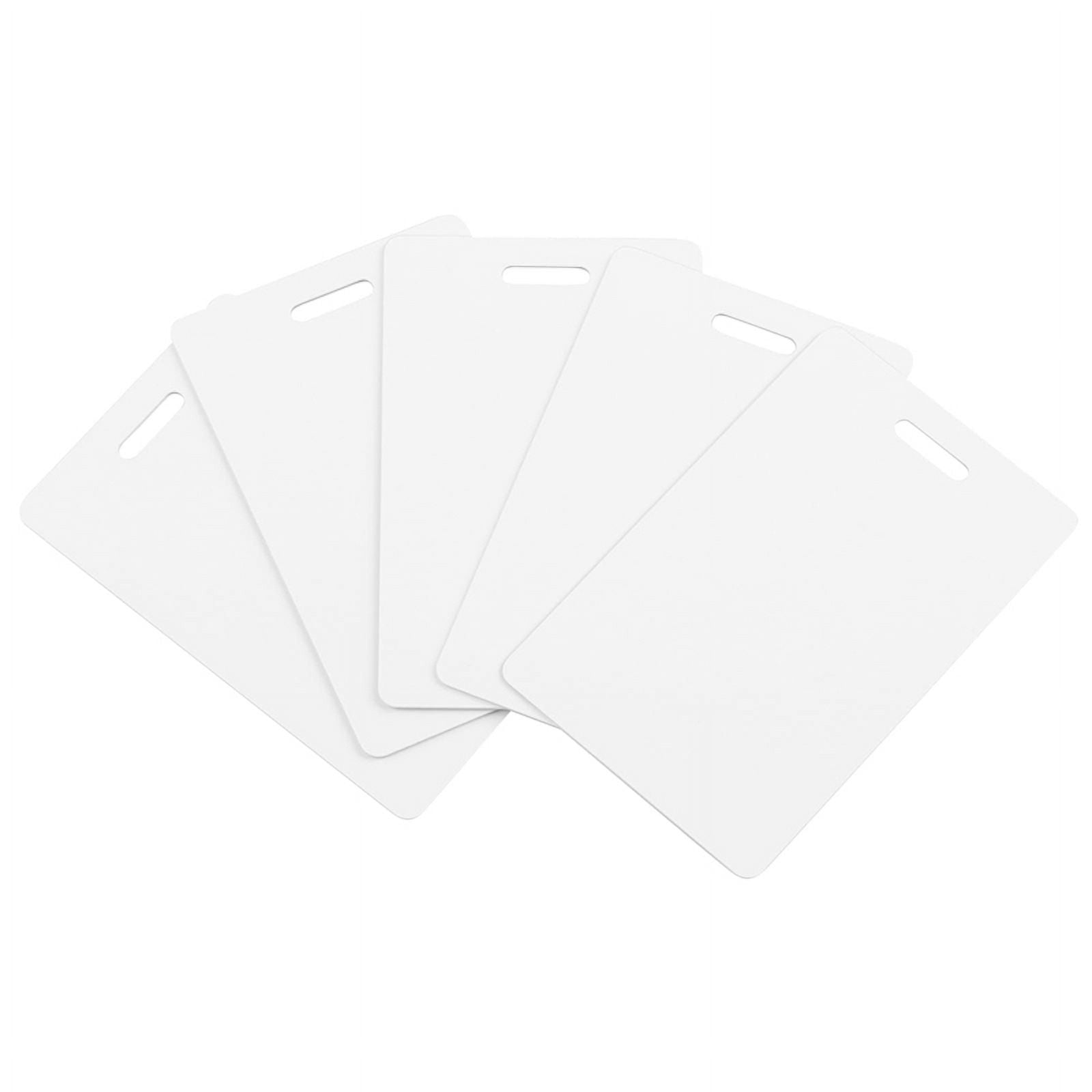 20 Pack Premium Blank PVC Cards with Slot Punch on Short Side