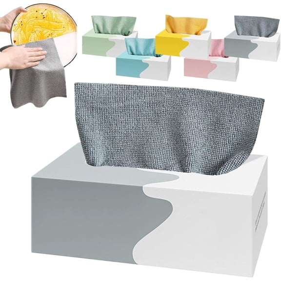20-Pack Pull-Out Cleaning Cloths, Microfiber Cleaning Cloth In Box, Reusable Cleaning Rags, Soft Absorbent Cloths, Streak-Free For Household Cleaning