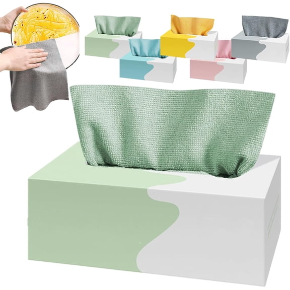 20-Pack Pull-Out Cleaning Cloths, Microfiber Cleaning Cloth In Box, Reusable Cleaning Rags, Soft Absorbent Cloths, Streak-Free For Household Cleaning