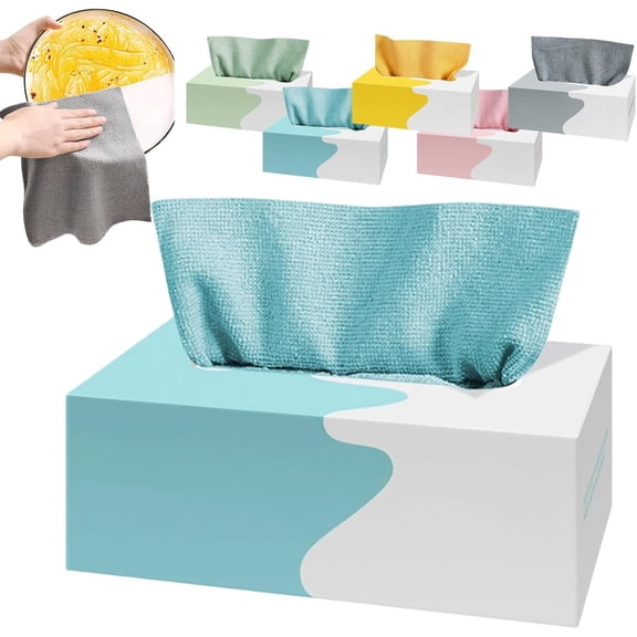 20-Pack Pull-Out Cleaning Cloths, Microfiber Cleaning Cloth In Box, Reusable Cleaning Rags, Soft Absorbent Cloths, Streak-Free For Household Cleaning