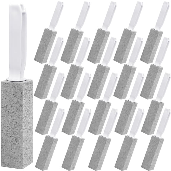 20 Pack Pumice Stone Toilet Bowl Cleaner Pumice Stone with Handle for Toilet Cleaning, Remove Limescale, Rust, Cleaning Supplies for Toilet, Pool, Bathroom, Sink