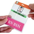 thumbnail image 1 of 20 Pack - RN BSN BadgeBottom Horizontal RN BSN Badge Buddy & RN BSN Badge Holder Combo - Heavy Duty 2 in 1 Badge Bottom I’D Nursing Accessories - Double Sided Clear Sleeve by Specialist ID, 1 of 6