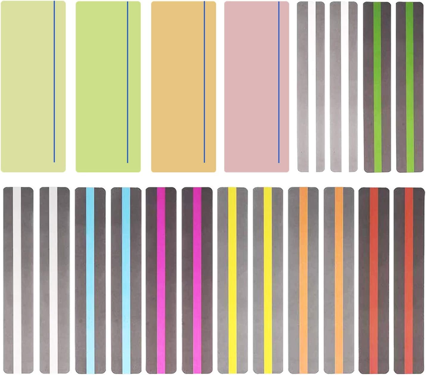20 Pack Reading Guide Strips Colored Overlay Highlight Bookmarks ...
