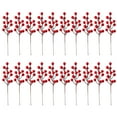 20 Pack Red Berry Red Berry Picks Holly Berries Branches for