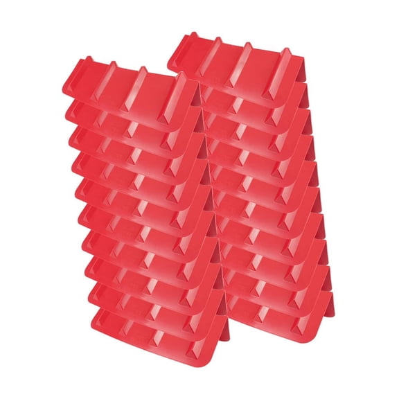 (20 Pack) Red Corner Protector V Shaped Edge Guard 8" x 8" x 24" Inches
