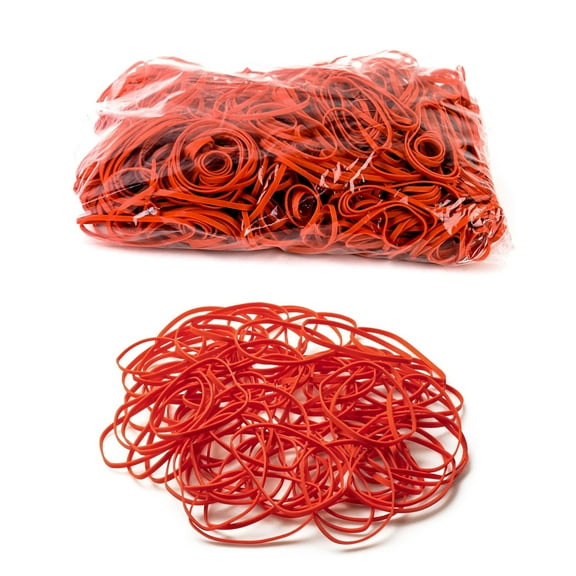 [20 Pack] Red Rubber Bands Size #12 (1-3/4 x 1/16 inches) Approx 2500 pcs per Box - Non-Latex Rubberbands For Office, Commercial, Store, Home, Kitchen, Industrial, Money, Electrical Use (20 Box)