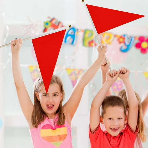 20 Pack Red Triangle Marking Flags for Garden Survey, By Meiiso, Large Inventory!