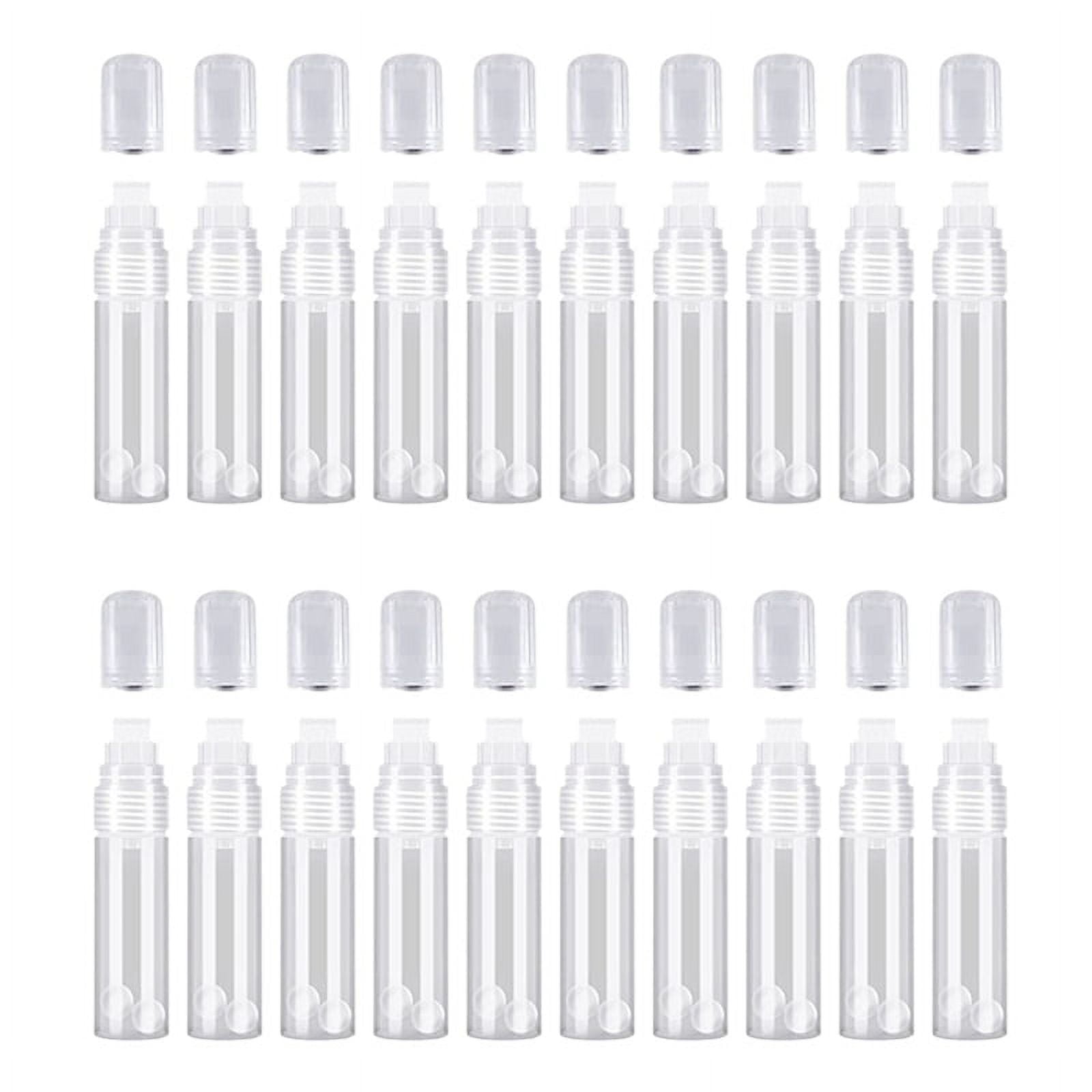20 Pack Refillable Acrylic Paint Markers 15mm Empty Acrylic Markers Clear White Paint Marker Pens for Rock Painting Wood