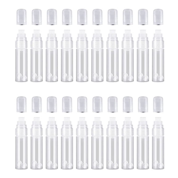 20 Pack Refillable Acrylic Paint Markers 15mm Empty Acrylic Markers Clear White Paint Marker Pens for Rock Painting Wood
