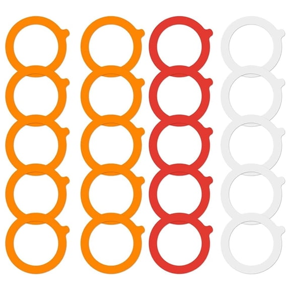 20 Pack Replacement Rubber Gaskets for Glass Jars Airtight Rubber Seals Rings for Clip Top Storage Jars Silicone Seals