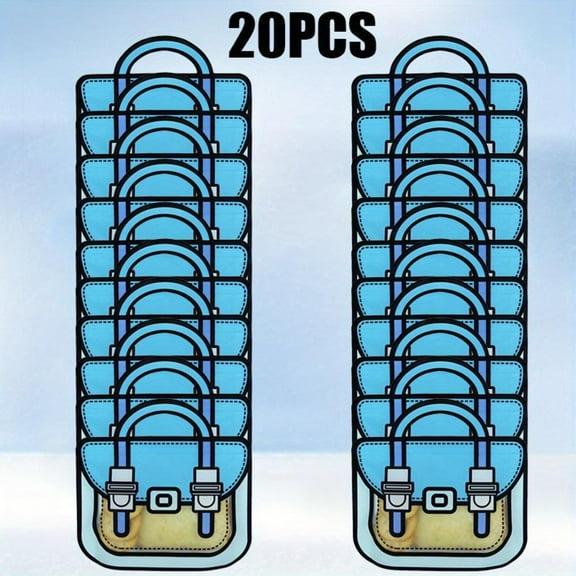 20 Pack Resealable Ziplock Seal Gift Bag High-end Feeling Companion Handbag (Blue) Fashion Accessories