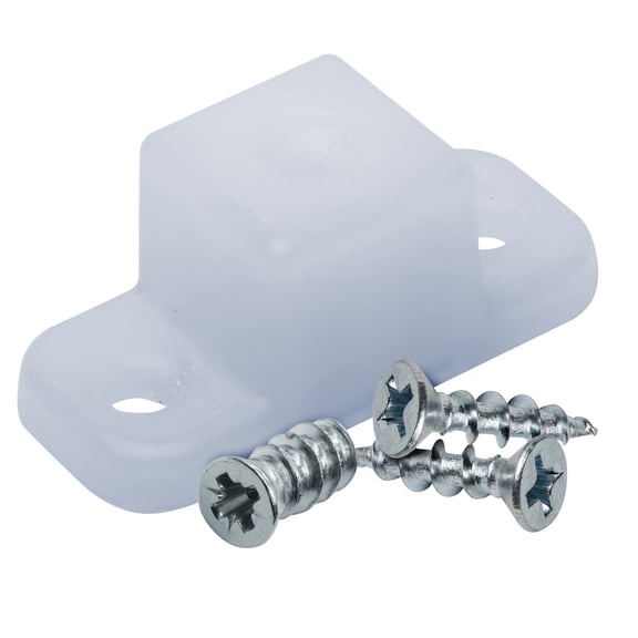 20 Pack Rok Hardware 3/4" (19mm) Drawer Slide Cabinet Side Spacer, Plastic Kitchen Cabinet Spacer for Slide-Out Trays, White