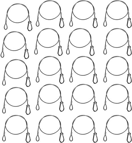 Usic Ropes 20 Pack Safety Security Cable, 25.5