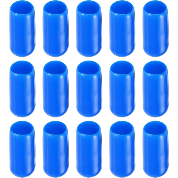 20 Pack Screw Thread Protector Cover Rubber End Caps, [for Screw, Bolt, Rod Cap] - 1/4"(6mm) ID/Blue