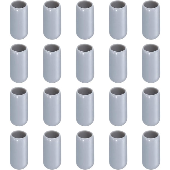 20 Pack Screw Thread Protector Cover Rubber End Caps, [for Screw, Bolt, Rod Cap] - 1/4 inch(6mm) Inner Dia/Grey