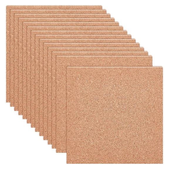 20 Pack Self Adhesive Cork Sheets 6x6 Inch Cork Board Mat 2mm Thick Square Cork Coaster for DIY