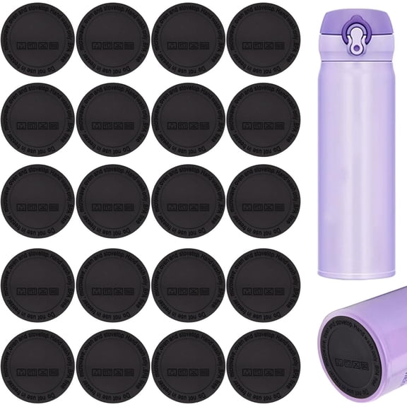 20 Pack Silicone Bottoms for Tumblers, Rubber Bottom for Sublimation Bottles Protective Anti-Slip Rubber with 3M Adhesive for Wine, Skinny Straight Tumblers, and Mason Jars (2.2 in)