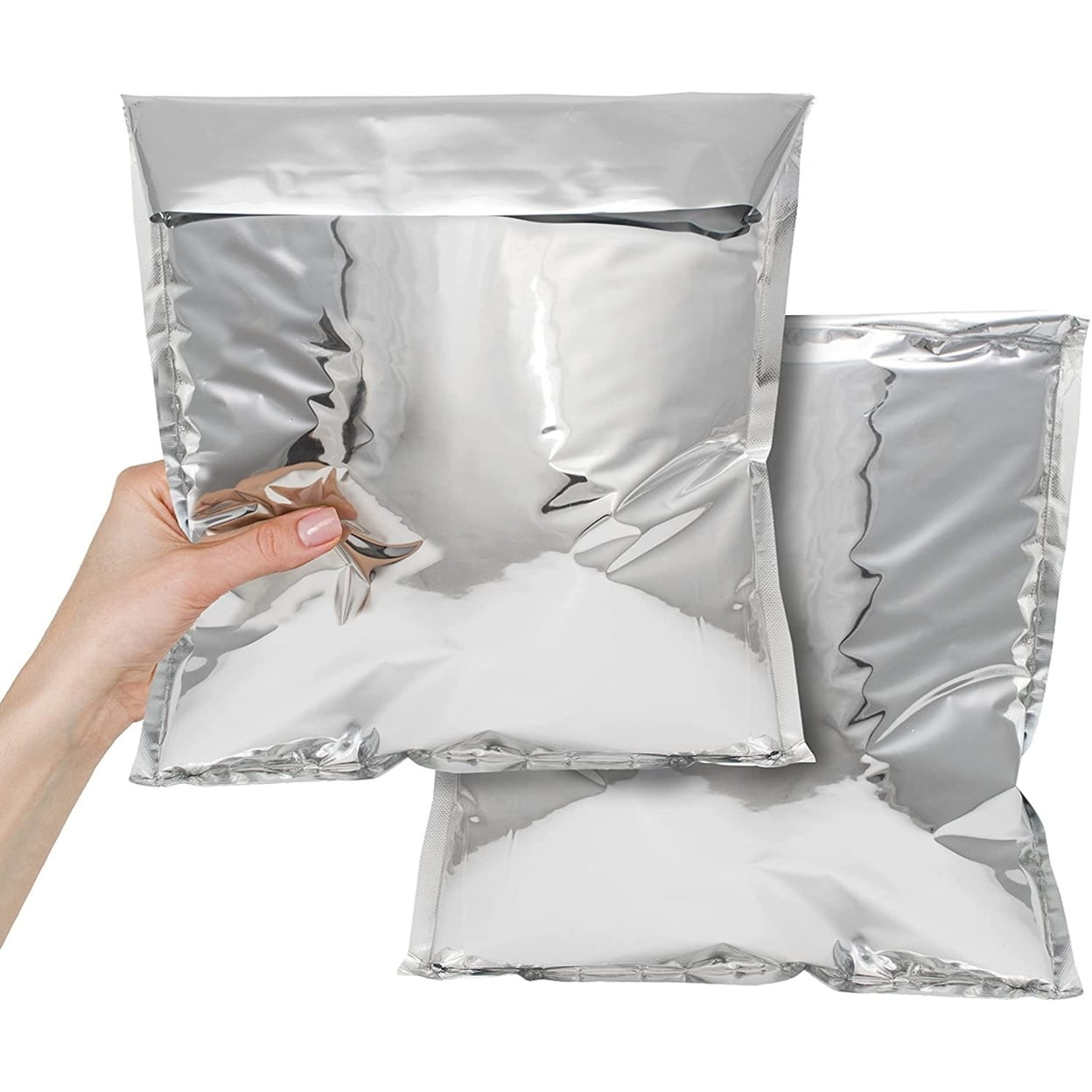 20 Pack Silver Aluminum Foil Insulated Bags 11" x 15" /w NeedlePunched Cotton Lining