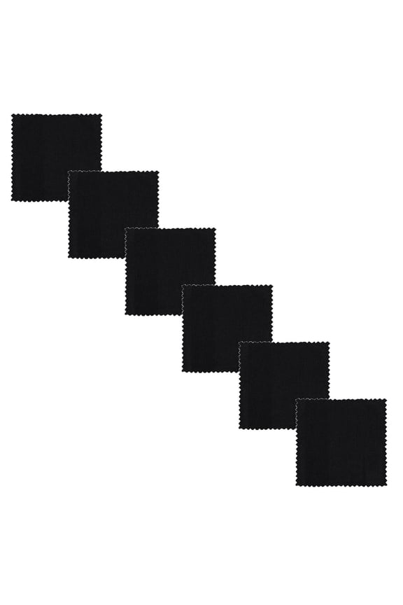 20 Pack Silver Polishing Cloths, 3.15x3.15 Inch Jewelry Cleaning Cloth for Gold Silver Diamond, Chemical Free, Black, By Preplabs