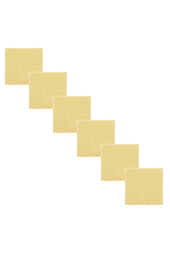 20 Pack Silver Polishing Cloths, 3.15x3.15 Inch Jewelry Cleaning Cloth for Gold Silver Diamond, Chemical Free, Yellow, By Preplabs