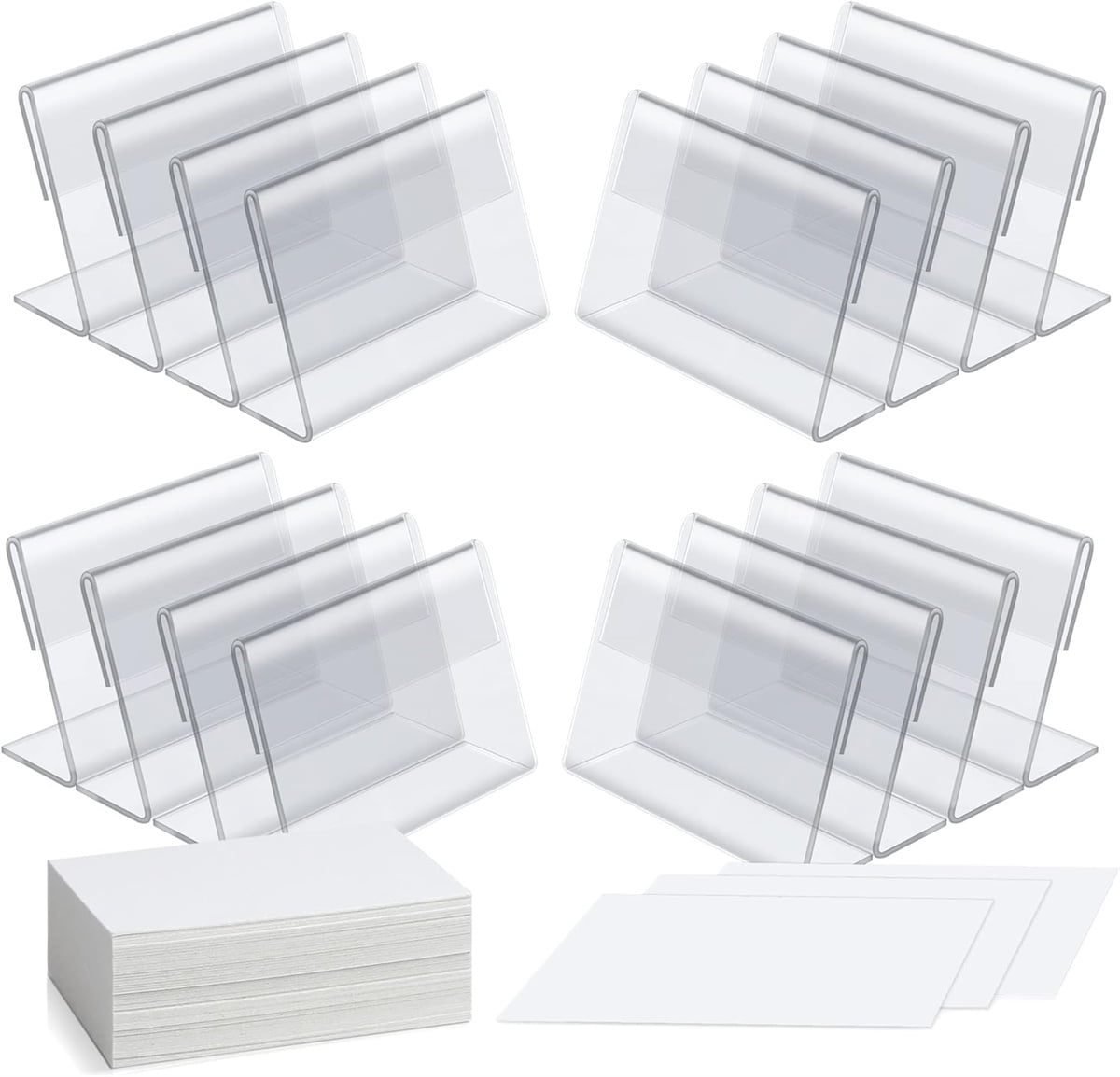 20 Pack Small Acrylic Name Card Stands,Clear Tag Label Stands with ...