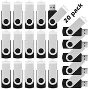 20 Pack Small Capacity 256 MB USB Flash Drive Bulk 256MB Thumb Drives in Black, with LED IndicatorBACK 20PACK*256MB