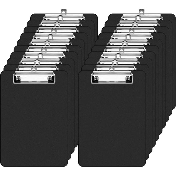 20 Pack Small Clipboards 6 x 9 Inch, A5 Memo Mini Clipboards with Pen Holder, Plastic Check Presenters for School Office Restaurant Cafe Hotel Cafe Shopping List