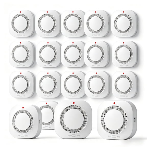 20 Pack Smoke Alarm Home Security System Fire Protection Smoke Alarm Detector