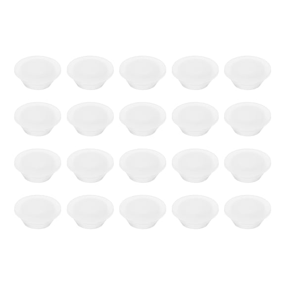 20 Pack Snug Plugs, Rubber Hole Plugs Round Soft Flexible Stopper Fit 9mm (0.35 Inch) Hole Dia., Waterproof Silicone Plug, White