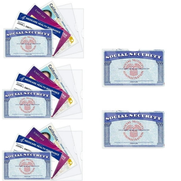 20 Pack Social Security Card Protector Sleeves/New Medicare Card Protector Sleeve/Credit Card Holder,24 Mil Soft Clear Card Sleeves for Waterproof SSN Card Protector/Credit Card Cover