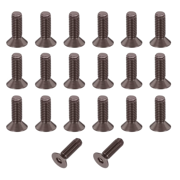 20 Pack Socket Head Screws, M3x10mm Aluminum Alloy Countersunk Head Hex Socket Screws Hardware Hexagon Flat Head Bolts for Model Accessories, Titanium Gray