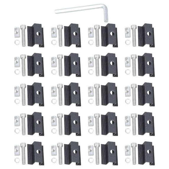 20 Pack Solar Modules Z Brackets With Screws Adjustable Edges Clamps ...