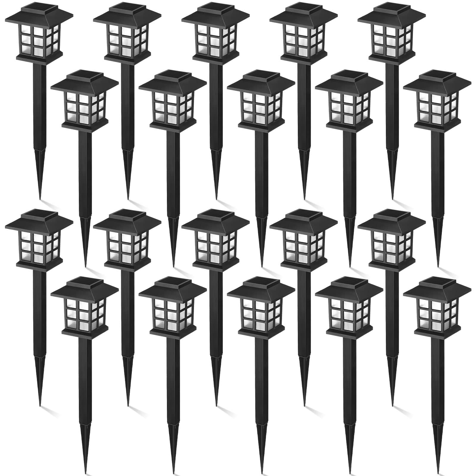 20 Pack Solar Pathway AIF4 Lights Outdoor Landscape Lights Solar ...