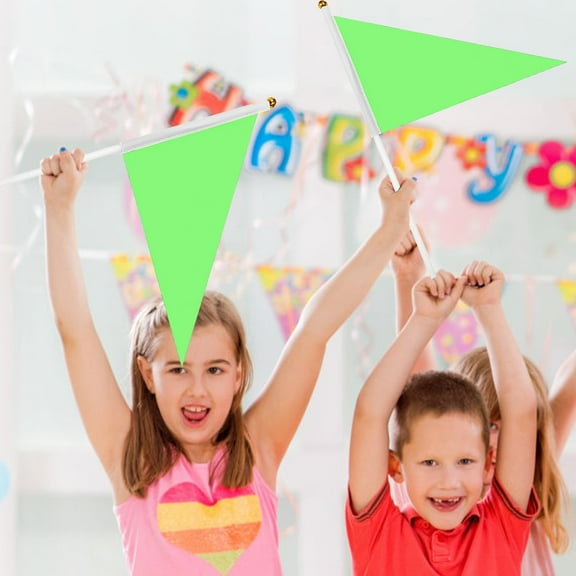 20 Pack Solid Green Flag Small Plain Green DIY Flags On Stick,Party Decorations for Parades,Grand Opening,Kids Birthday,Party Events Celebration,7.9 x11.8 inchs,15.8 inchs
