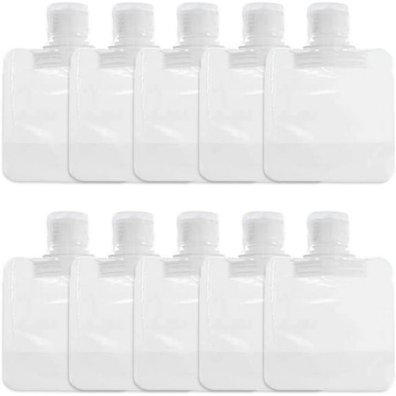20 Pack Squeeze Flat Bottle Pouches,30ML Travel Pouches for Toiletries,Refillable Travel Size Containers,Portable Travel Accessories for Shampoo Lotion Liquids
