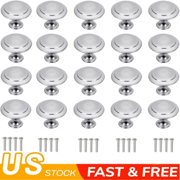 20 Pack Stainless Steel Cabinet Handles Door Knobs Cupboard Drawer Kitchen Pulls