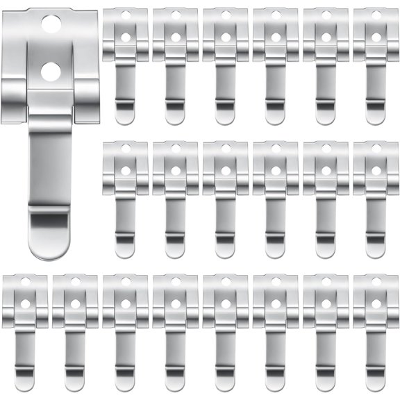 20 Pack Stainless Steel Placard Spring Clip 1 Inch x 2.5 Inch Stainless Steel Replacement Spring Clip for Placard Holder