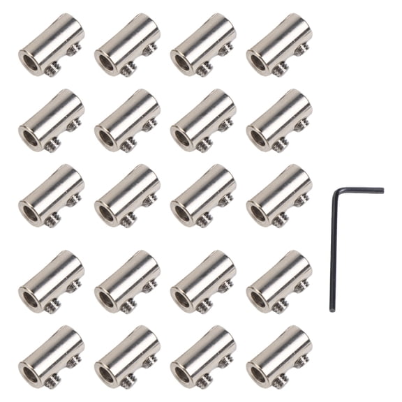 20 Pack Stainless Steel Wire Rope Clips Set With Wrench, Heavy Duty Double Saddle Cable Clamps For Marine Construction Rigging DIY, Secure Locking Device For 0.3x0.6 Inch Cables