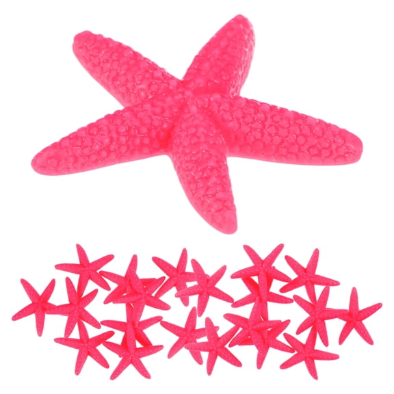20-Pack Starfish Decor, 1.2" PVC Artificial Mini Sea Star Decoration for Fish Tank/Aquarium Decoration/Beach [Pink]