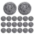 thumbnail image 1 of 20 Pack Steel Wool Scrubber for Kitchen Cleaning, 2.6 Inch Stainless Steel Scrubber Pads, Metal Scrubber for Dishes, Pots, Pans, Ovens, Grills & Sinks, 1 of 7