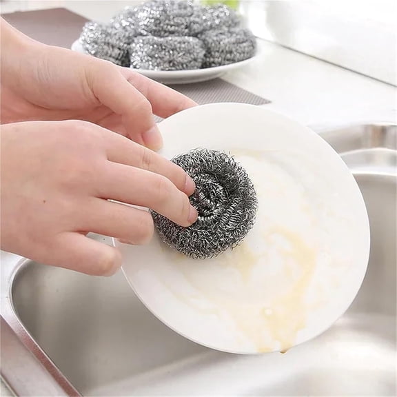 20Pack Steel Wool Scrubber Pads, HeavyDuty Metal Wire Cleaning Balls, Reusable Stainless Steel Scouring Spheres for Kitchen, Cookware, Oven, Bathroom & Garage Cleaning