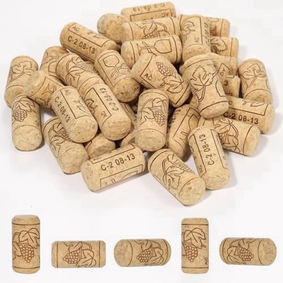20 Pack Straight Wine Corks, #8 Soft Wood Cork Stoppers, Leakproof Bottle Corks For Beer, Wine Bottles, Crafting Decor, DIY Arts (20)