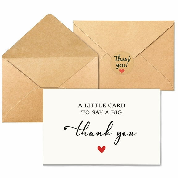 20 Pack Thank You Cards with Envelopes, Blank Writable Note Cards, Gifts for Teacher, Anniversary, Wedding, Graduation, Business
