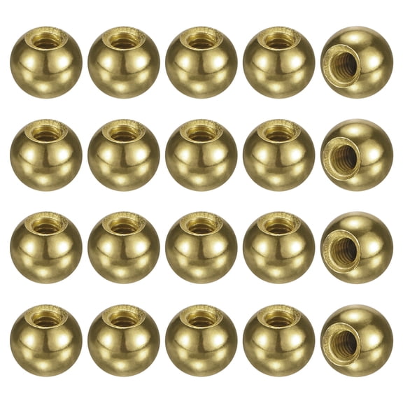 20-Pack Threaded Ball Nut Knobs, M4x9mm Carbon Steel Female Thread Ball Nut Cap for Lighting Fixtures/Machinery/DIY, [Copper Tone]