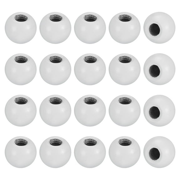 20-Pack Threaded Ball Nut Knobs, M4x9mm Carbon Steel Female Thread Ball Nut Cap for Lighting Fixtures/Machinery/DIY, [White]