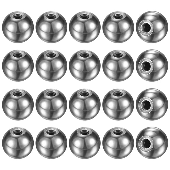 20-Pack Threaded Ball Nut Knobs, M5x15mm Carbon Steel Female Thread Ball Nut Cap for Lighting Fixtures/Machinery/DIY, [Plating Chrome]