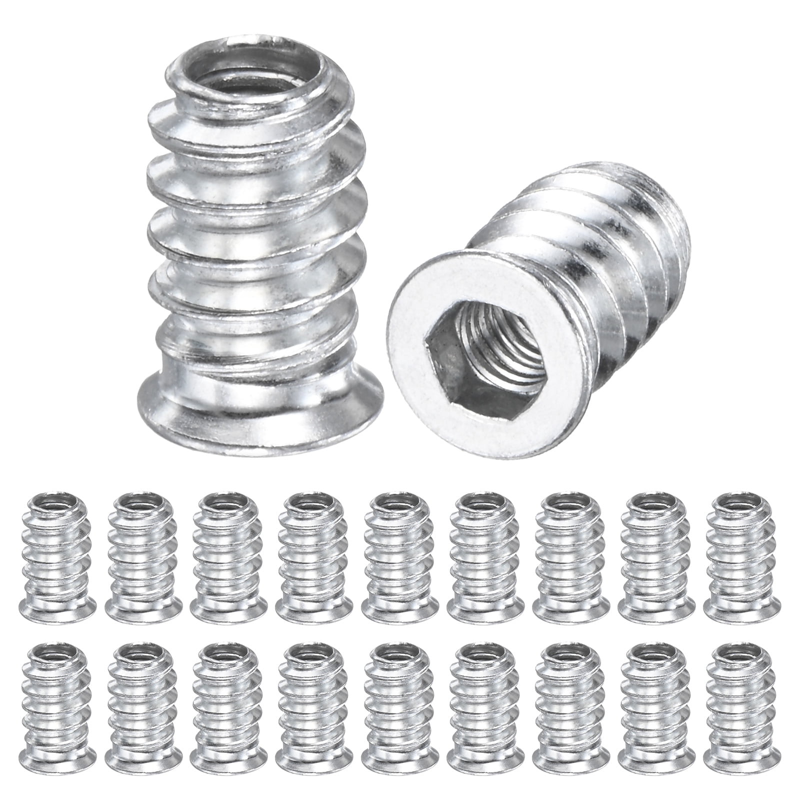 Threaded Inserts In Wood 20-Pack Threaded Inserts for Wood, M5x15mm Hex Drive Threaded Insert ...