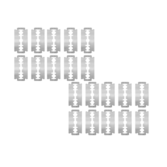 20 Pack Ultra Sharp Stainless Steel Bread Scoring Blades, Replacement Razor Blades for Sourdough and Dough Baking-Silver