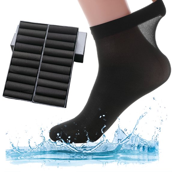 20 Pack Unisex Silk Sheer Crew Socks Ultra Thin Breathable Dress Socks Soft Athletic Socks for Men Women